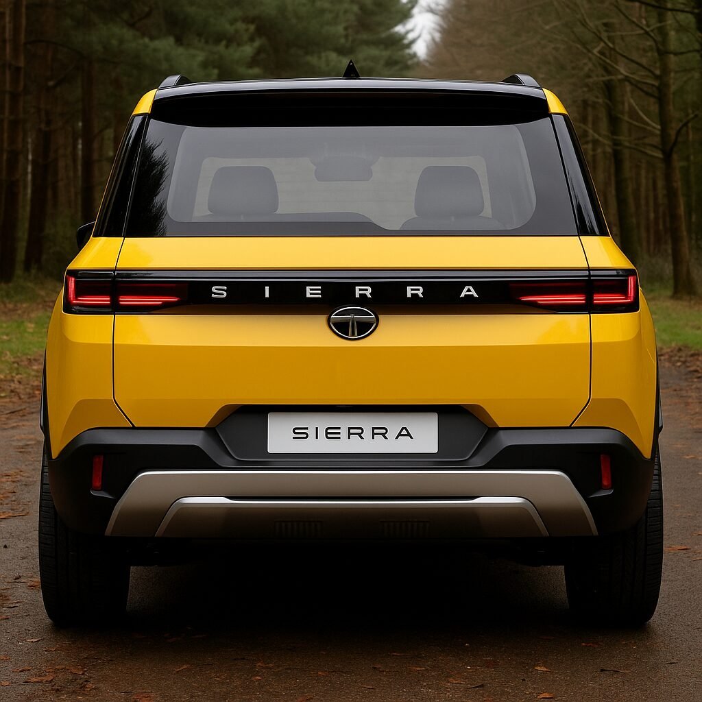 Tata Sierra Interior First Look Viral 2025 – Back View