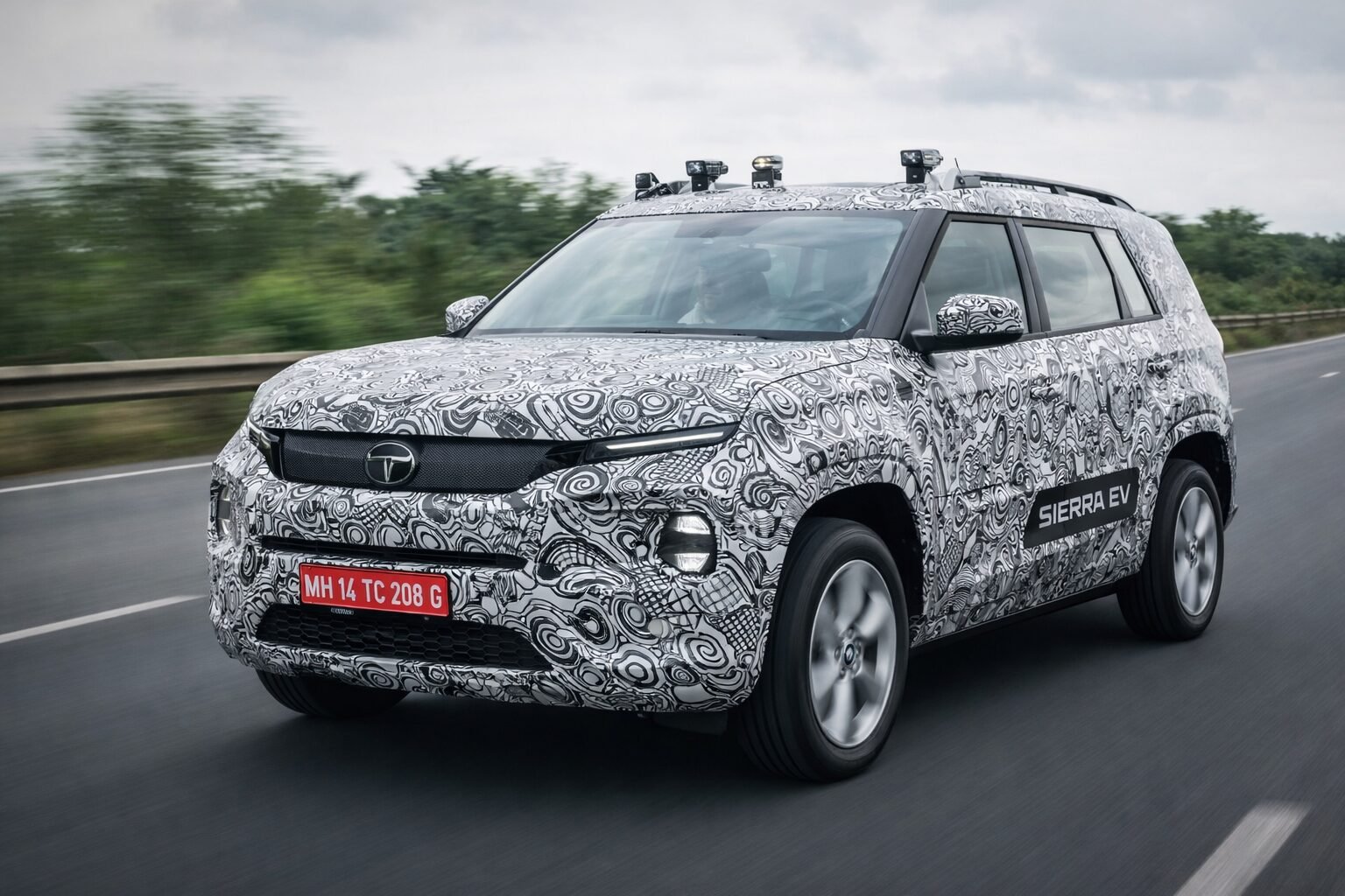 Tata Sierra EV Testing Spy Shot 2025