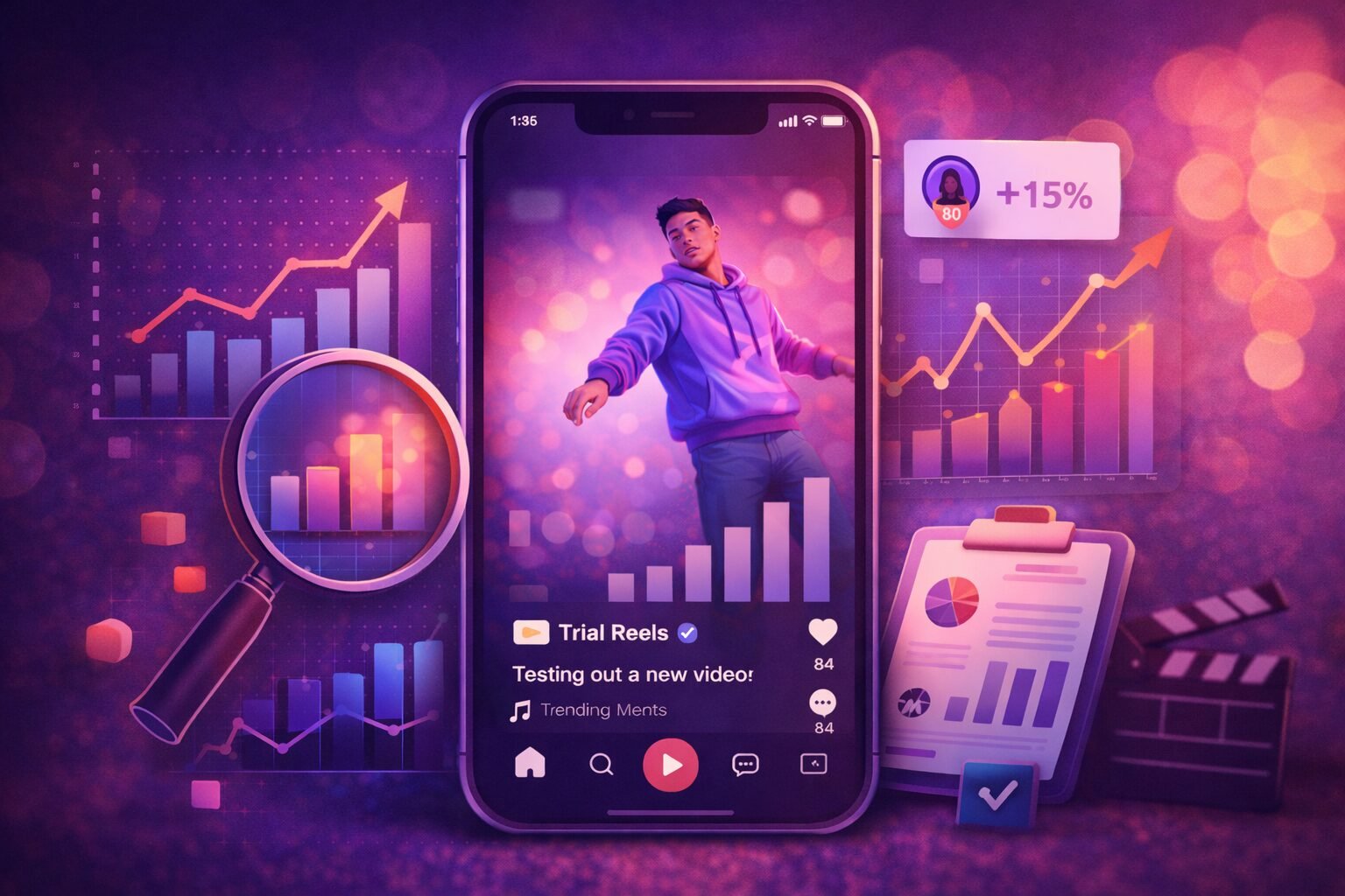 Instagram analytics testing visual