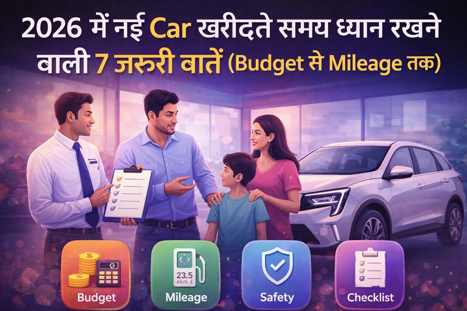 2026 में नई Car खरीदते समय ध्यान रखने वाली 7 ज़रूरी बातें