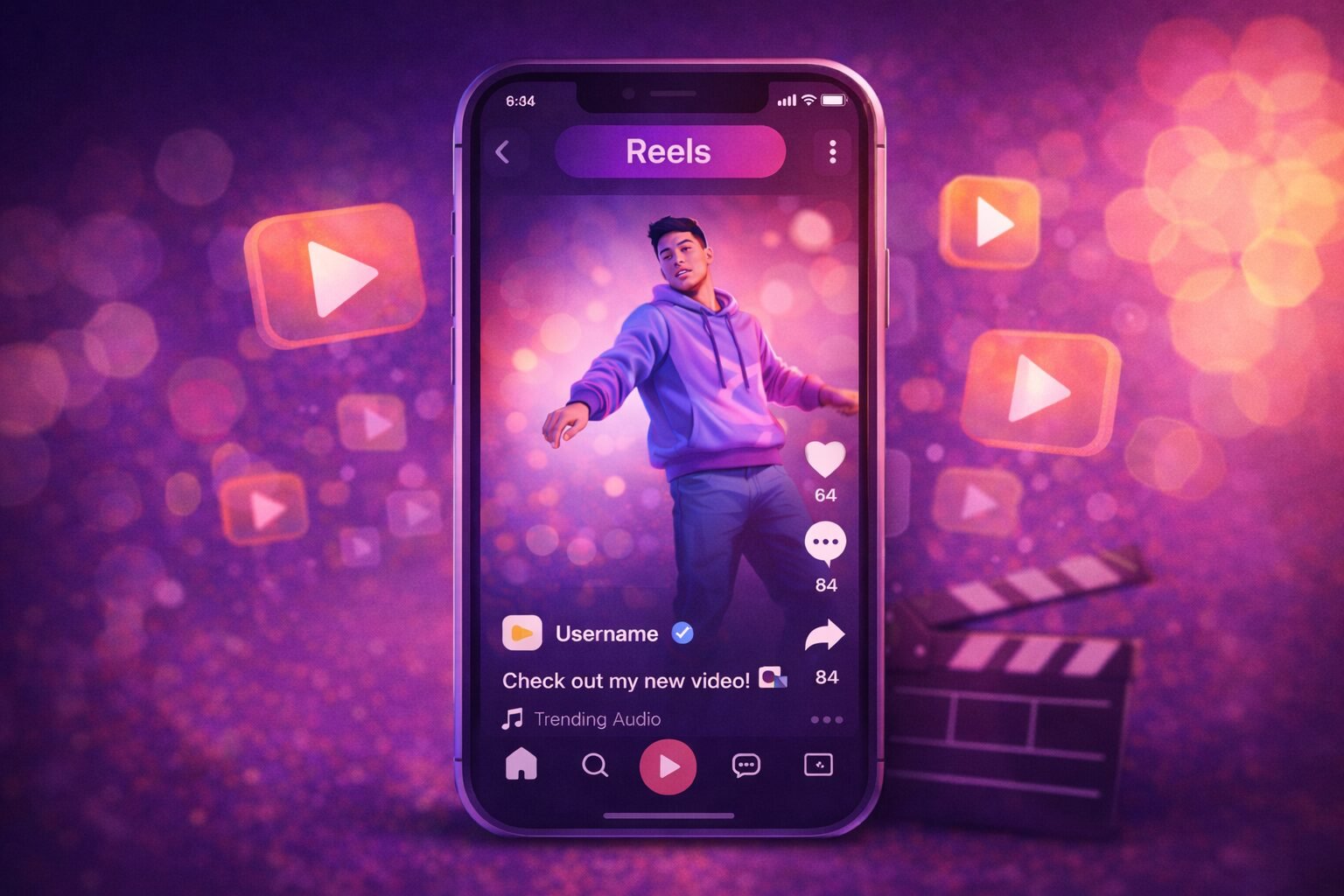 Instagram reels interface illustration