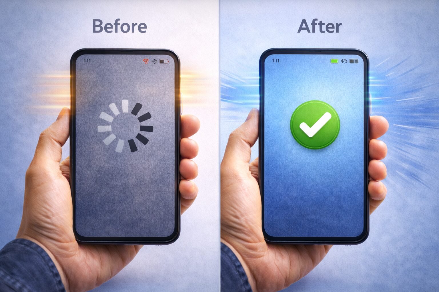 Before After Mobile Speed