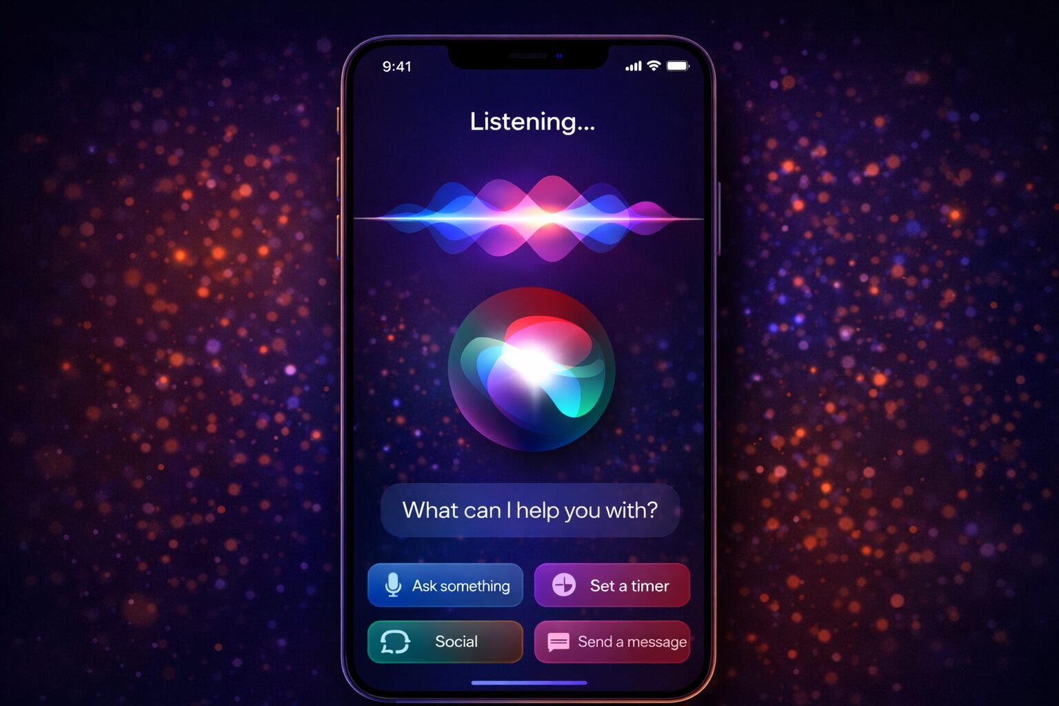 AI voice assistant smartphone UI