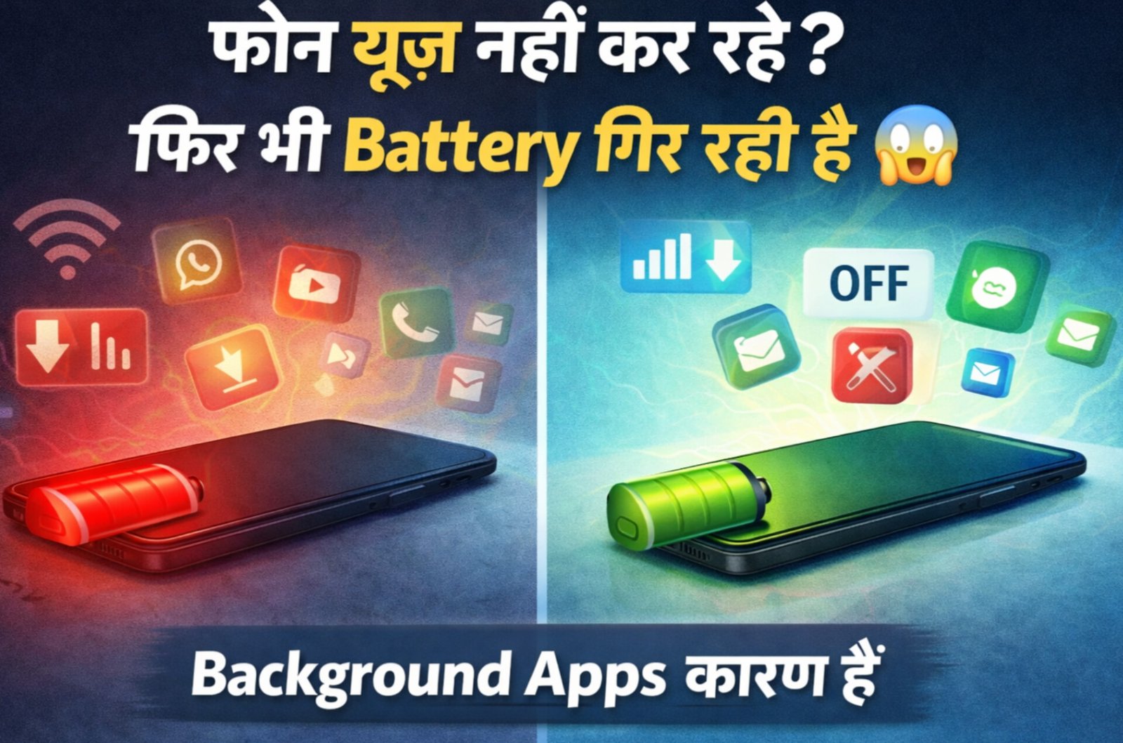 Background Apps Battery Drain 2026 – फोन यूज़ नहीं फिर भी Battery गिरने की असली वजह