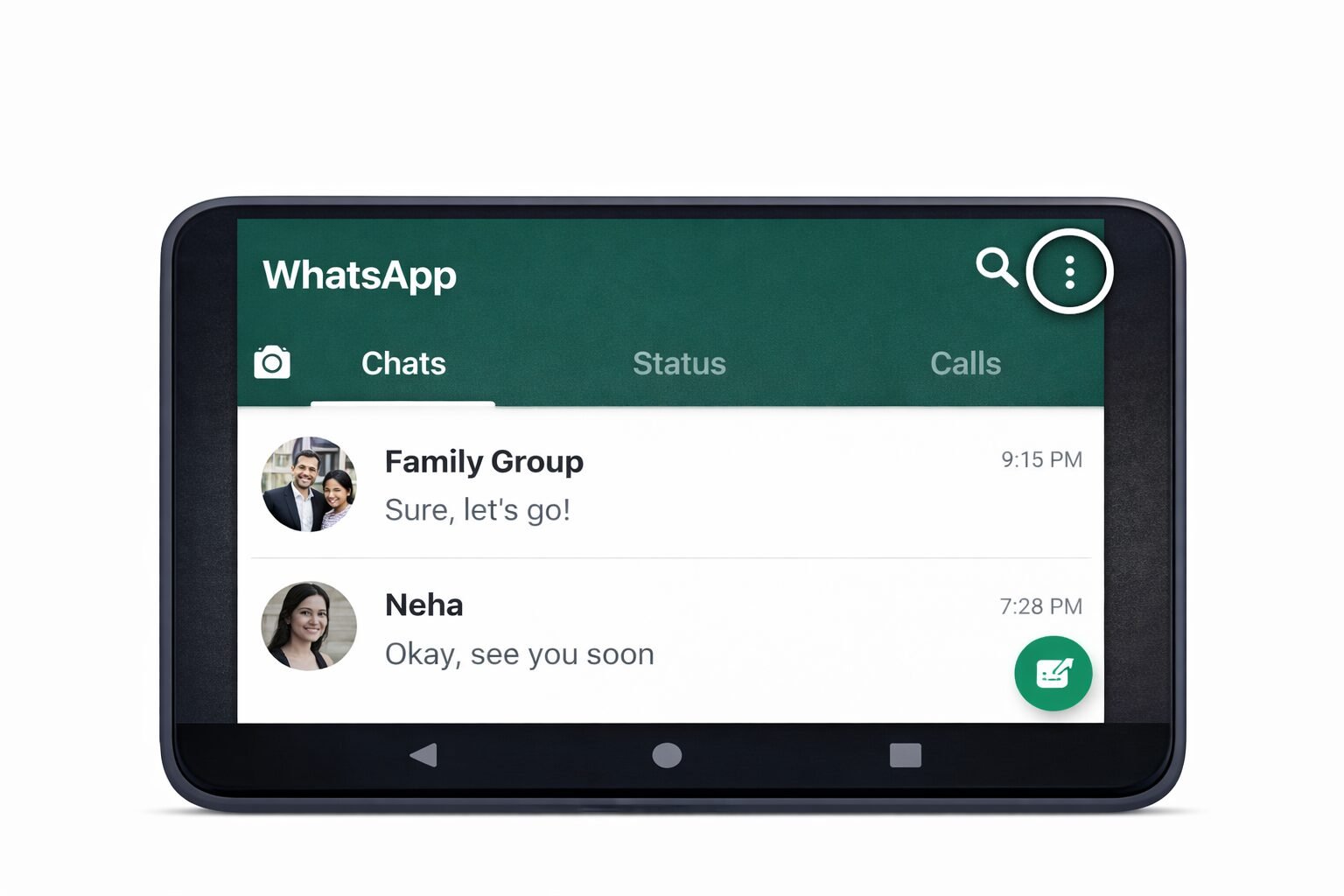 whatsapp settings open