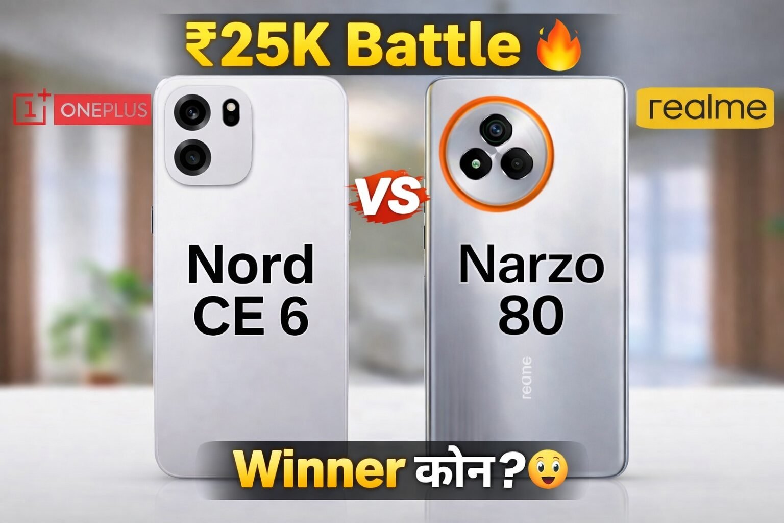 OnePlus Nord CE 6 vs Realme Narzo 80