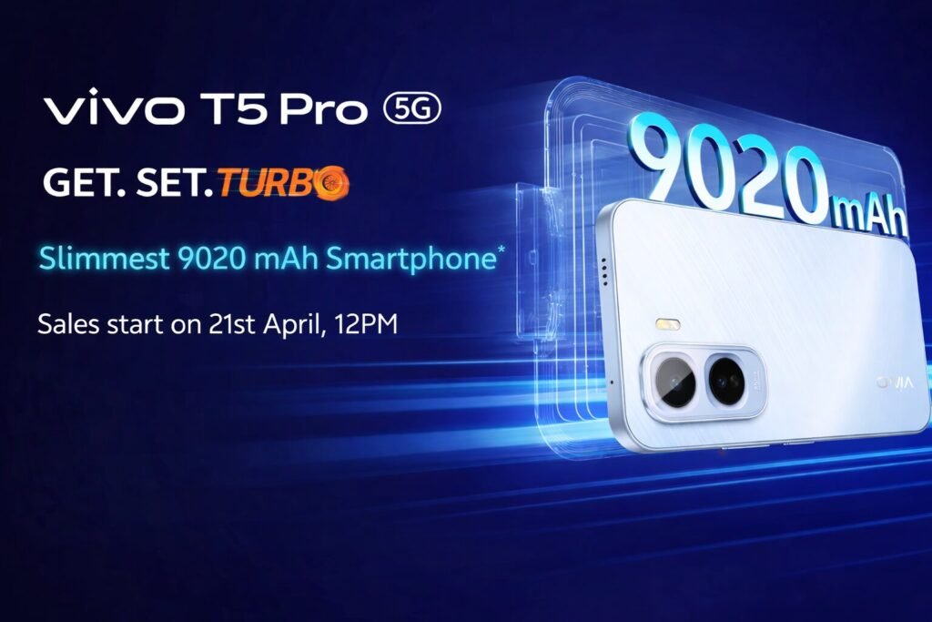 Vivo T5 Pro launch in India 9020mAh battery smartphone features design specs details