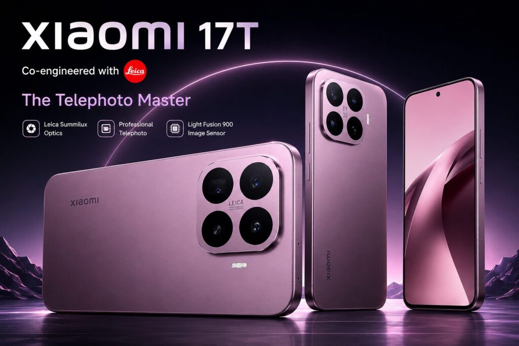Xiaomi 17T smartphone leak showing Leica camera setup and fast charging features before launch