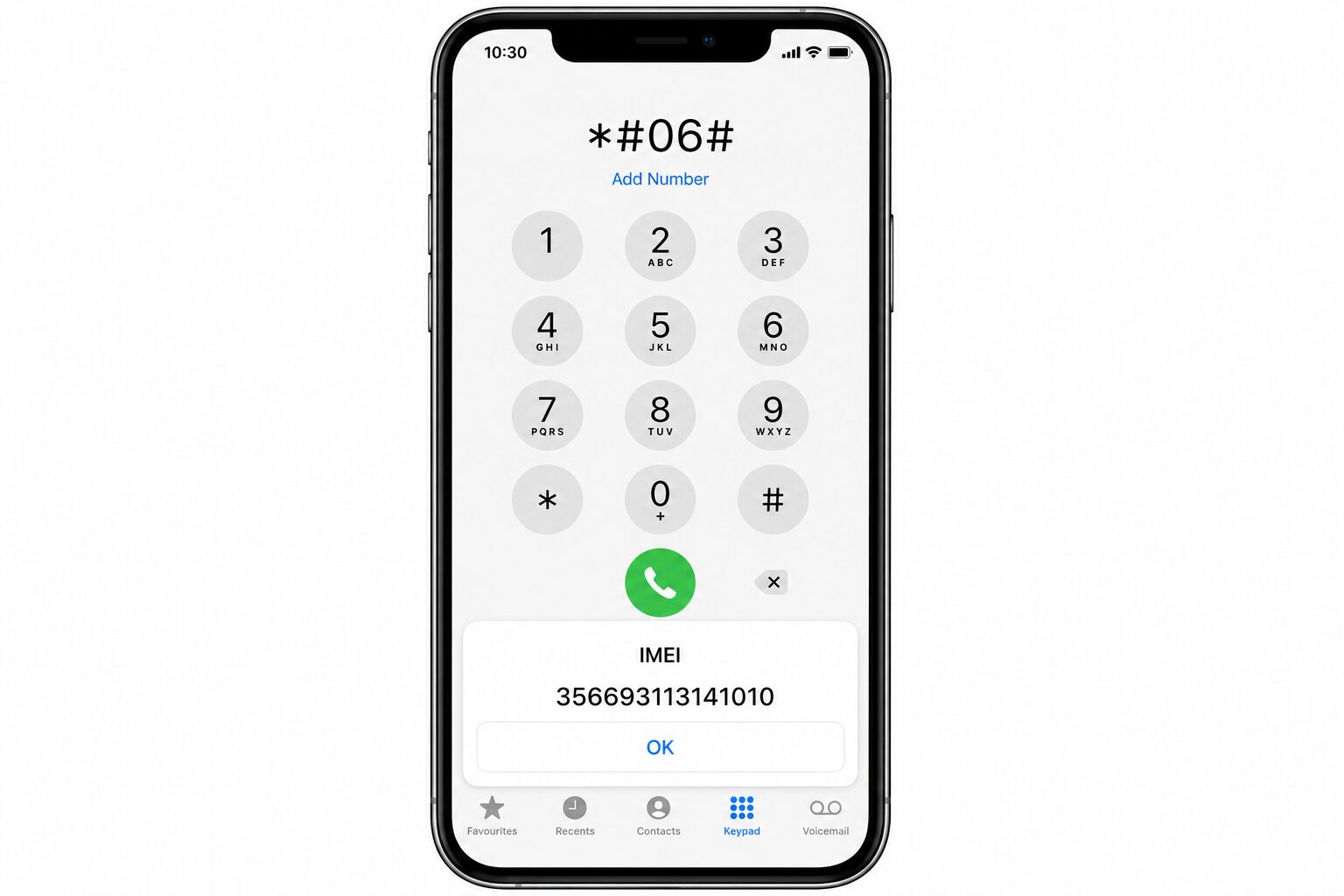 iPhone IMEI Check Screen
