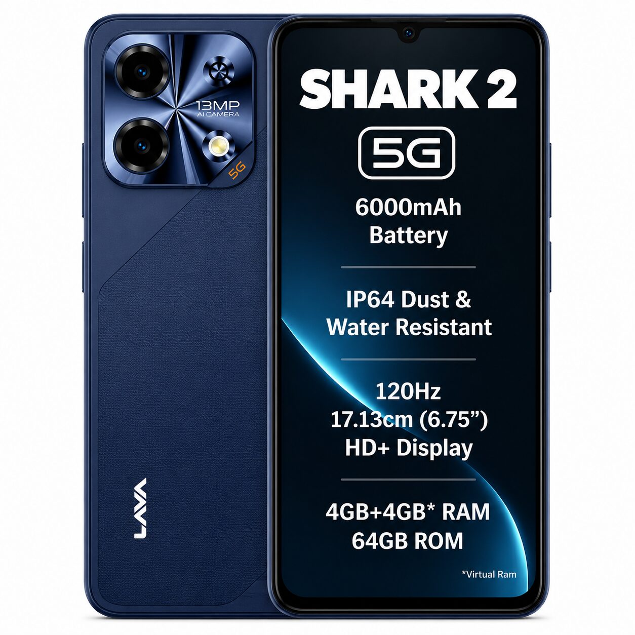 Lava Shark 5G Best Value for Money Phone Under 10000