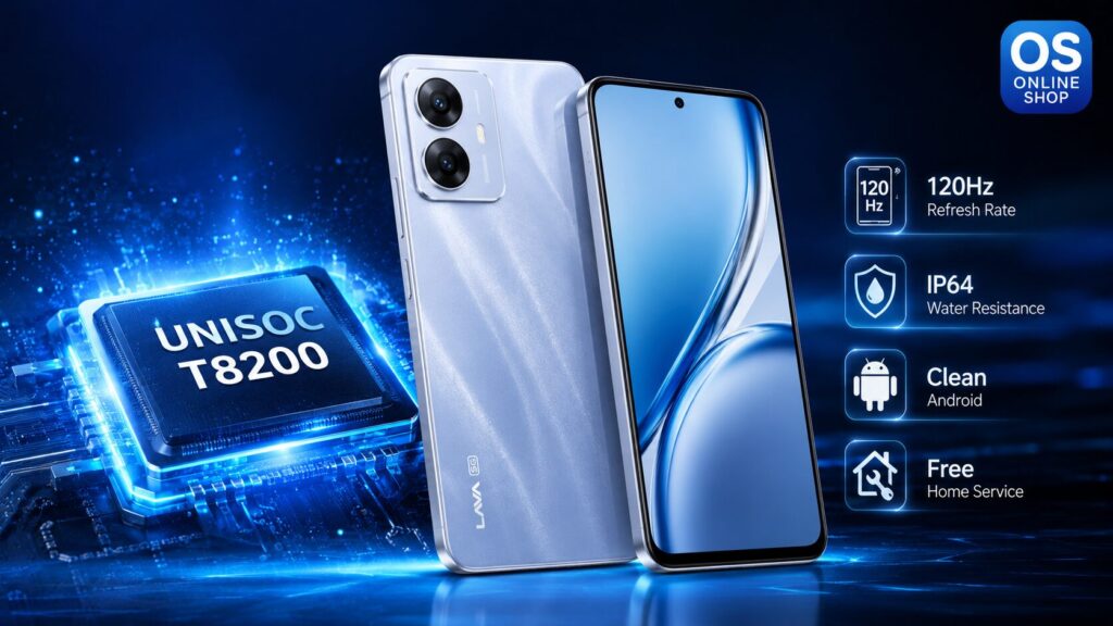 Lava Virat V1 5G specifications include Unisoc T8200 chipset, 120Hz display, IP64 rating, expected camera, battery and 5G smartphone features